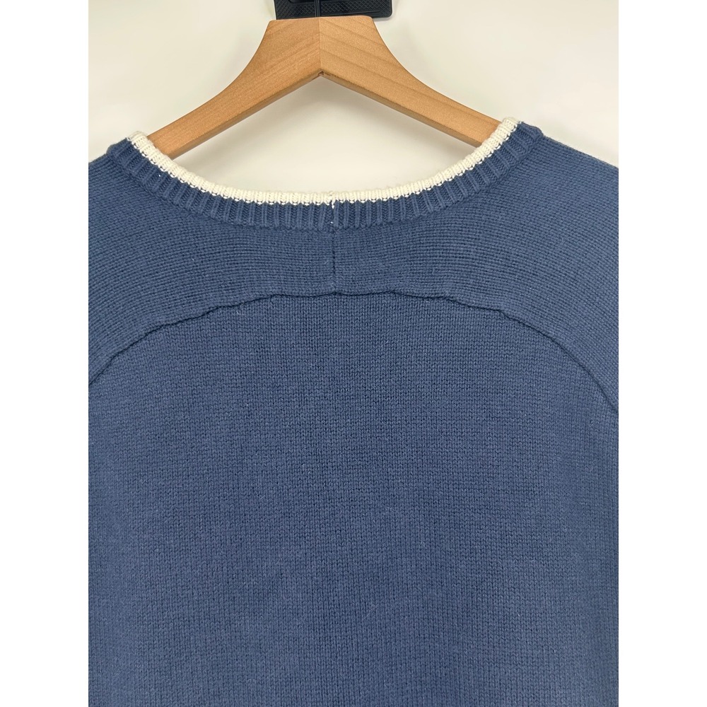 Abercrombie & Fitch Navy Blue Crew Sweater Tee In Women's Large-Boxy Fit Knit - Picture 9 of 11